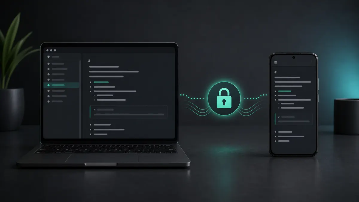 Windows 노트북과 Android 휴대폰 사이의 암호화된 Obsidian 동기화